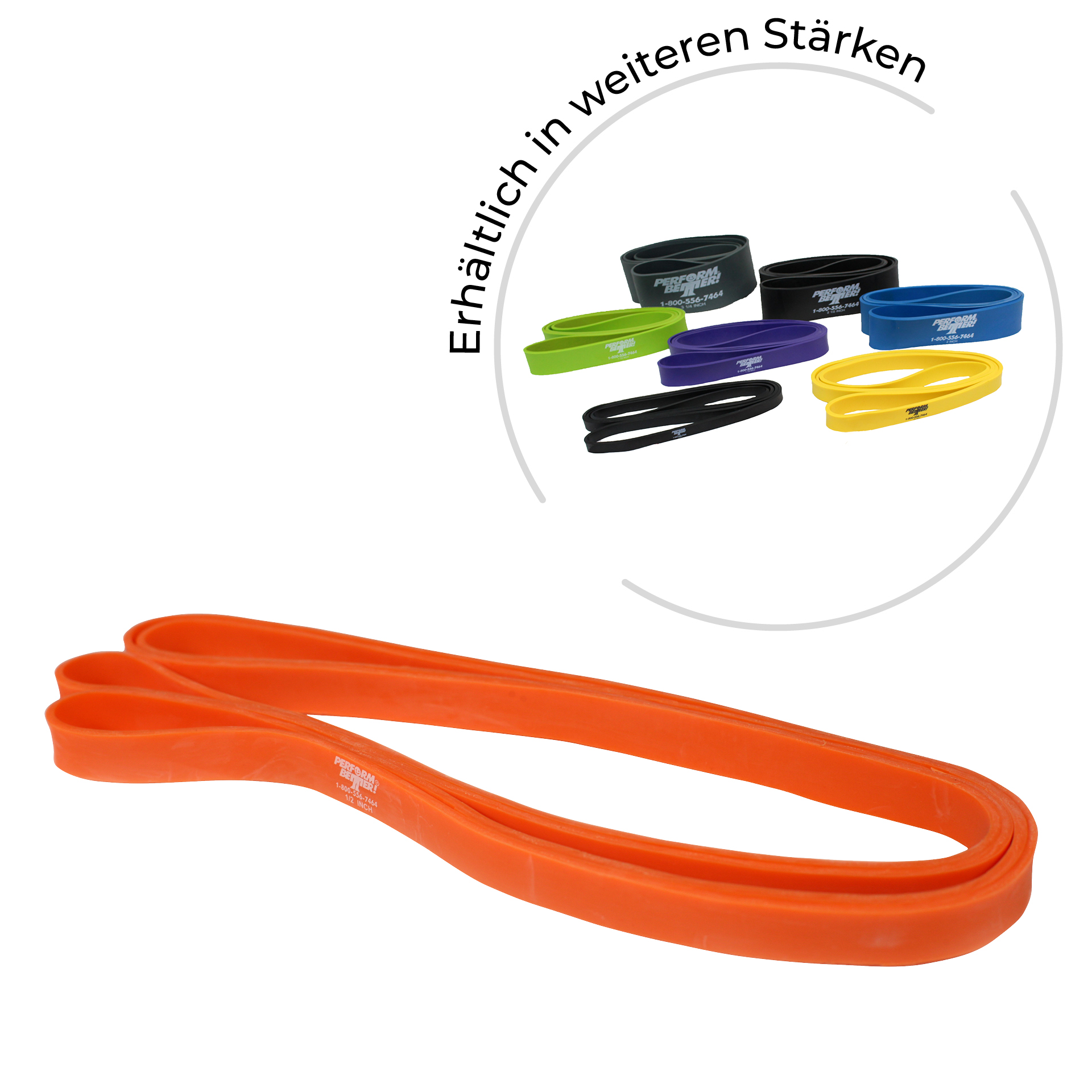 Superbands - 0.6 cm wide, 6 kg, orange 5mm thick