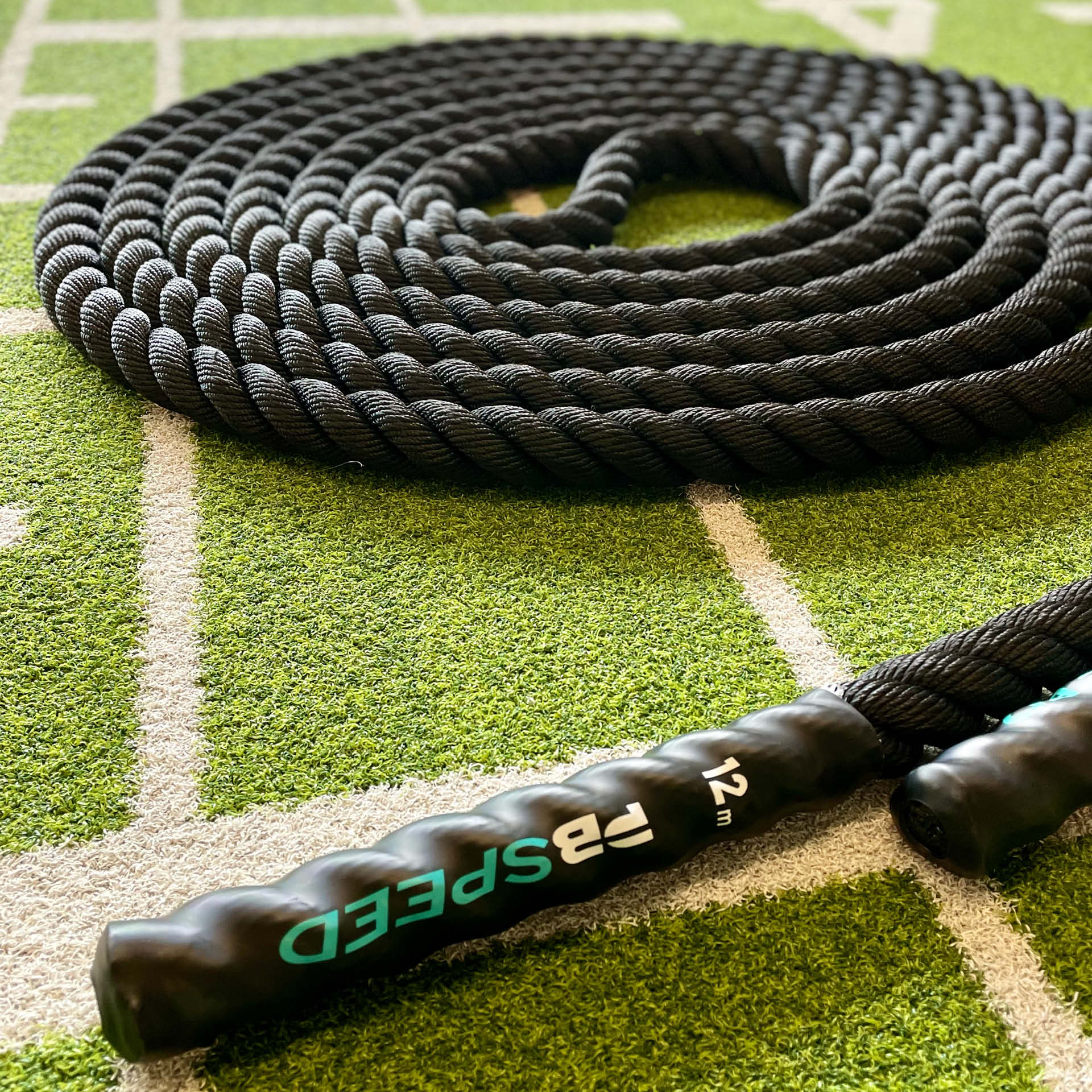 PB Speed Training Rope Battle Rope 12 m x 38 mm Schwarz