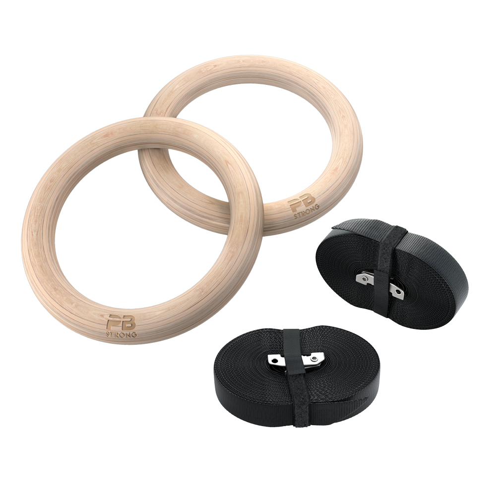 PB Strong gymnastic rings wood (pair)