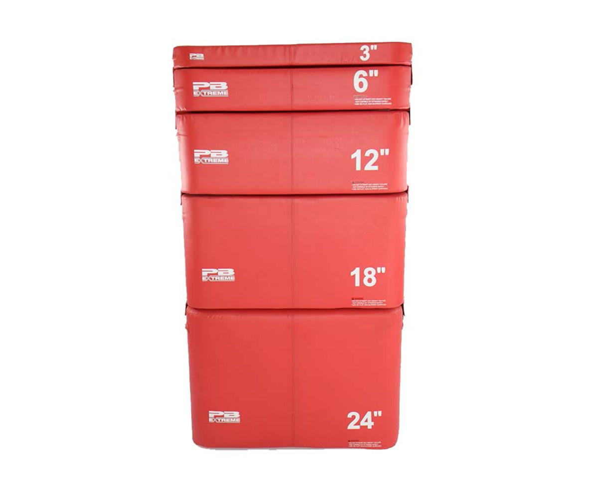 PB Extreme Soft Plyo Box red - set of 5 (8/15/30/45/60 cm)