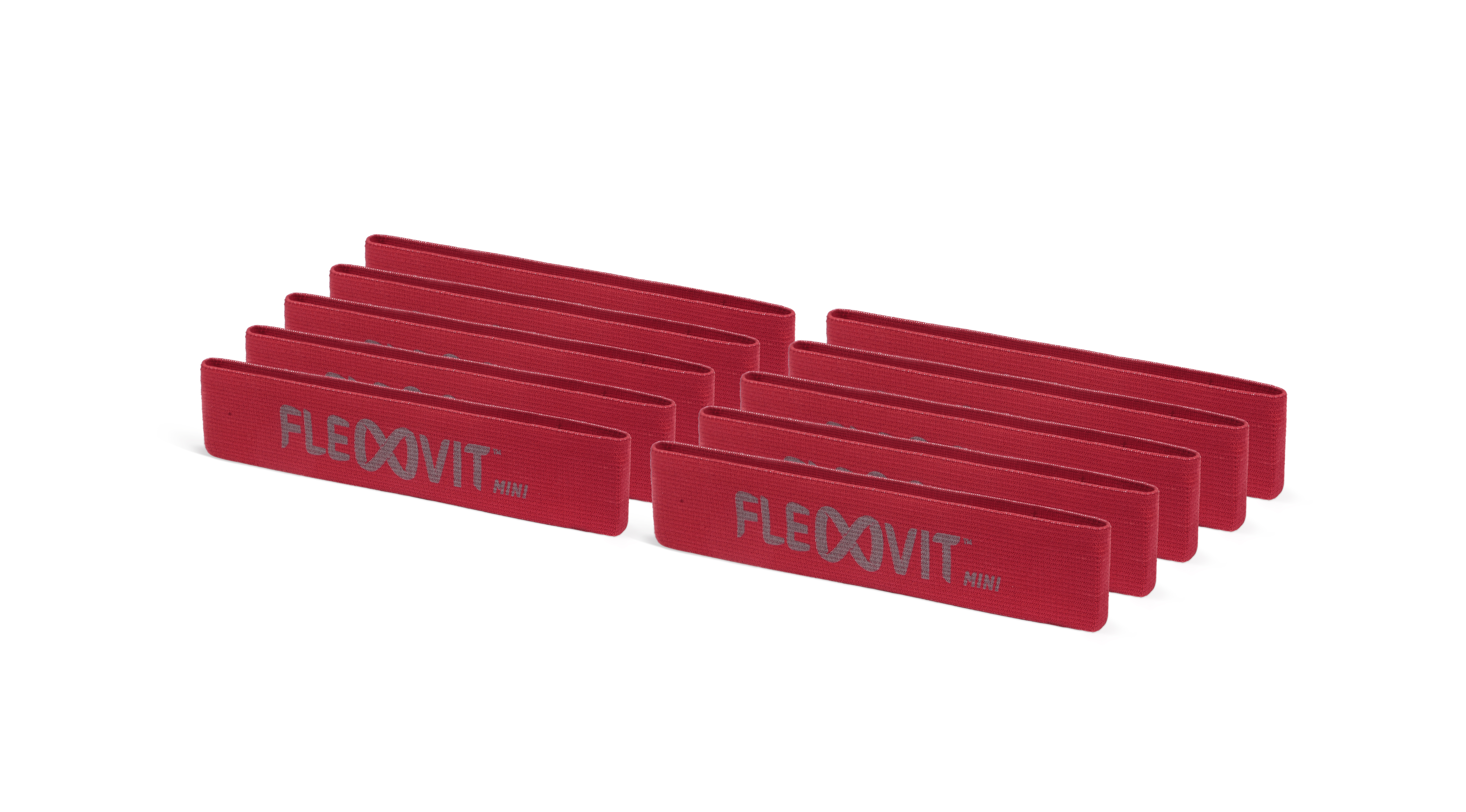 FLEXVIT Mini Band - 10er Set prehab rot