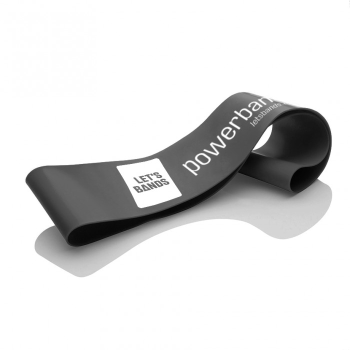 Let's Bands powerbands Mini Schwarz (extra stark) 10er Pack