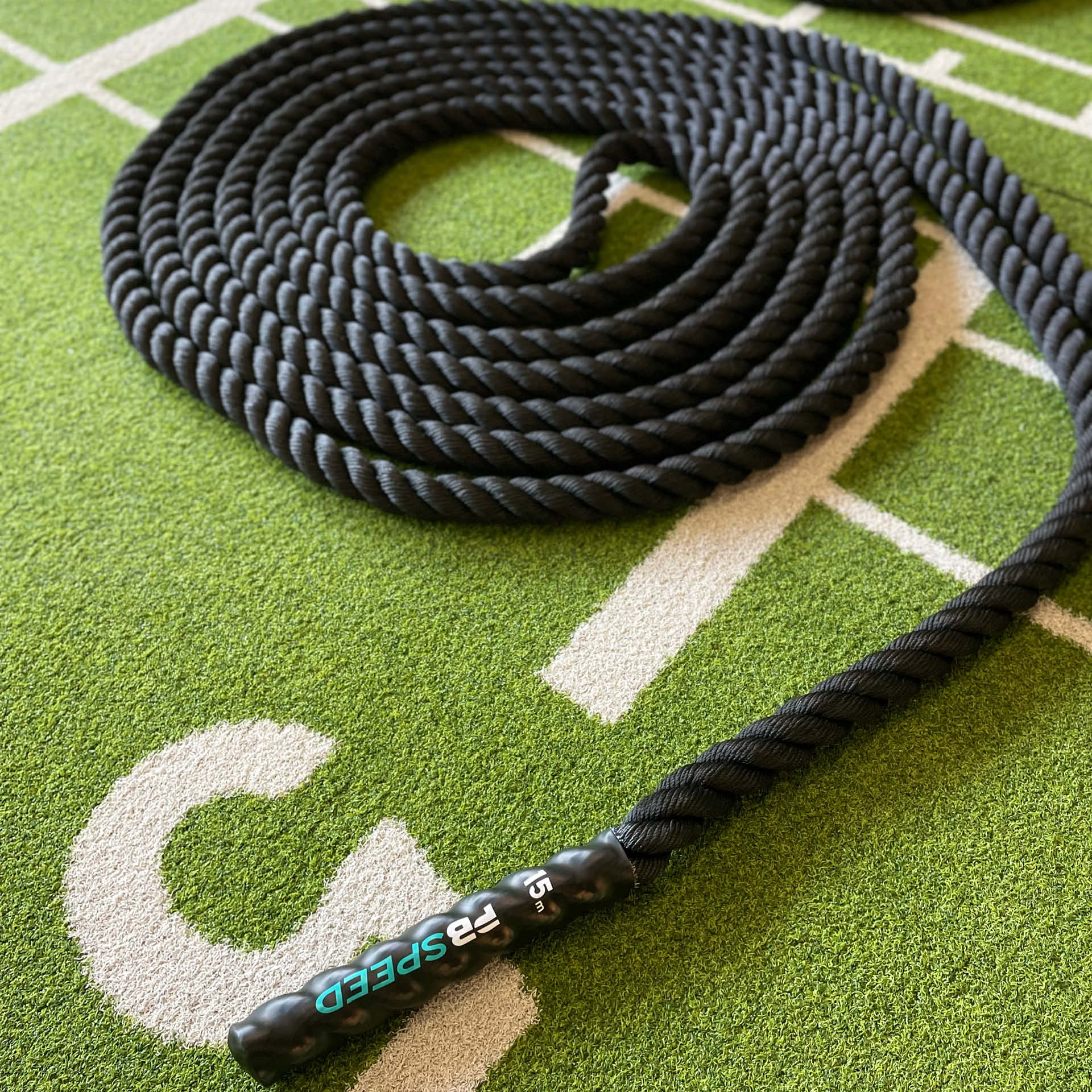 PB Speed Training Rope Battle Rope 15 m x 38 mm Schwarz