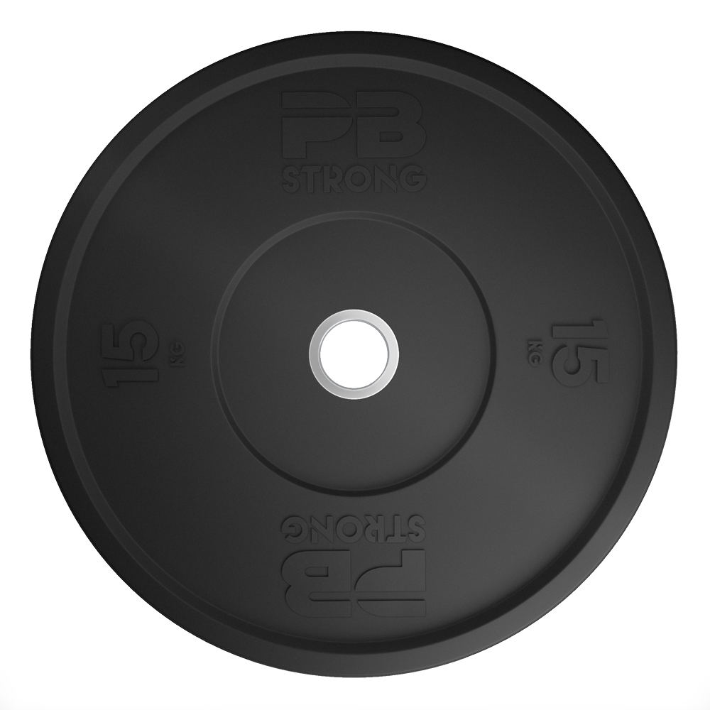 PB Strong Hantelscheibe Gummi Schwarz (Stk) 15 kg