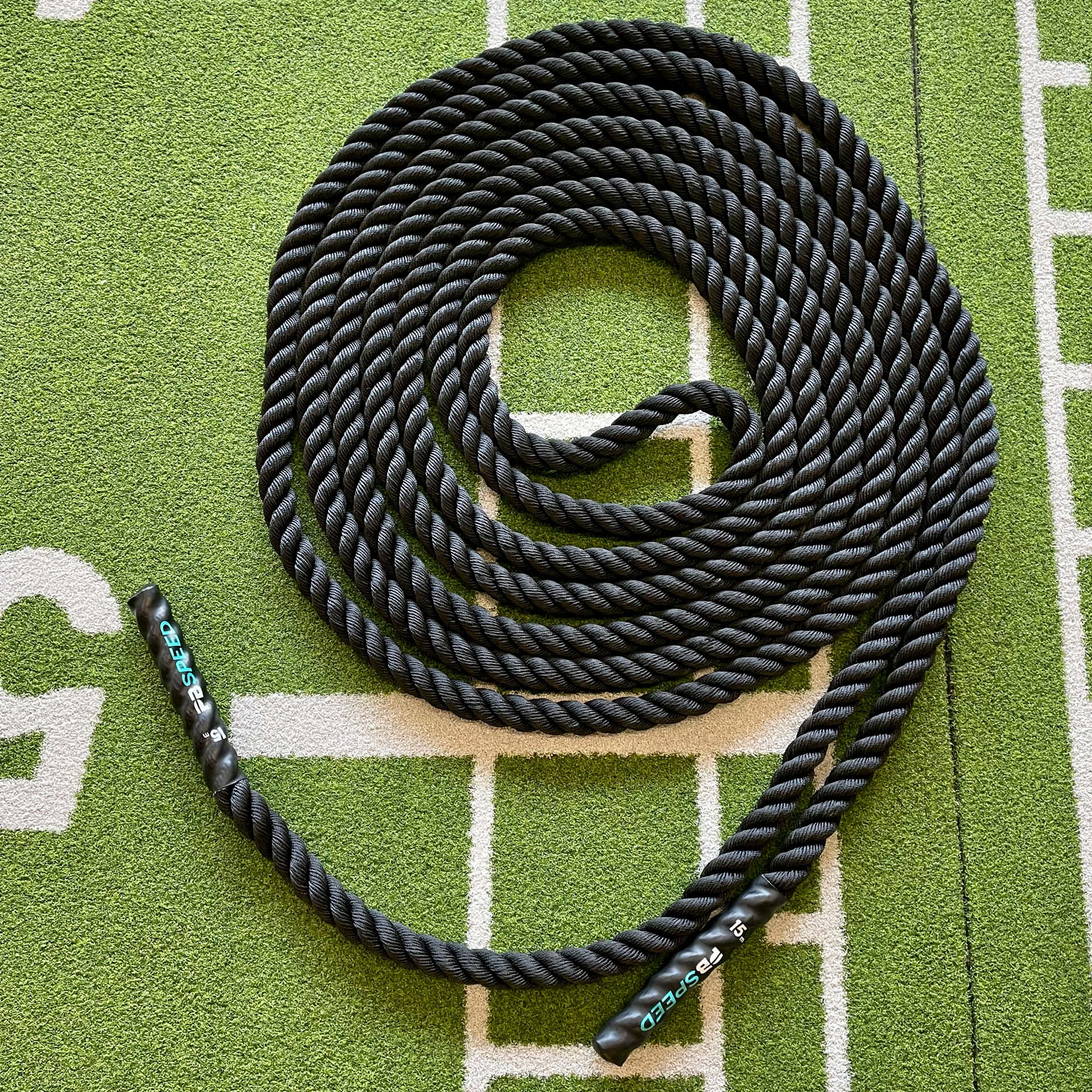 PB Speed Training Rope Battle Rope 15 m x 38 mm Schwarz