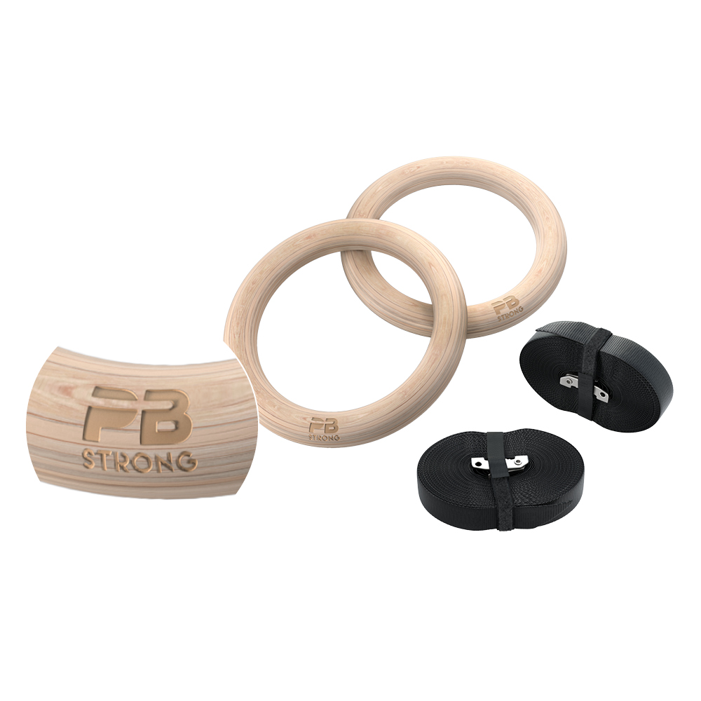 PB Strong gymnastic rings wood (pair)