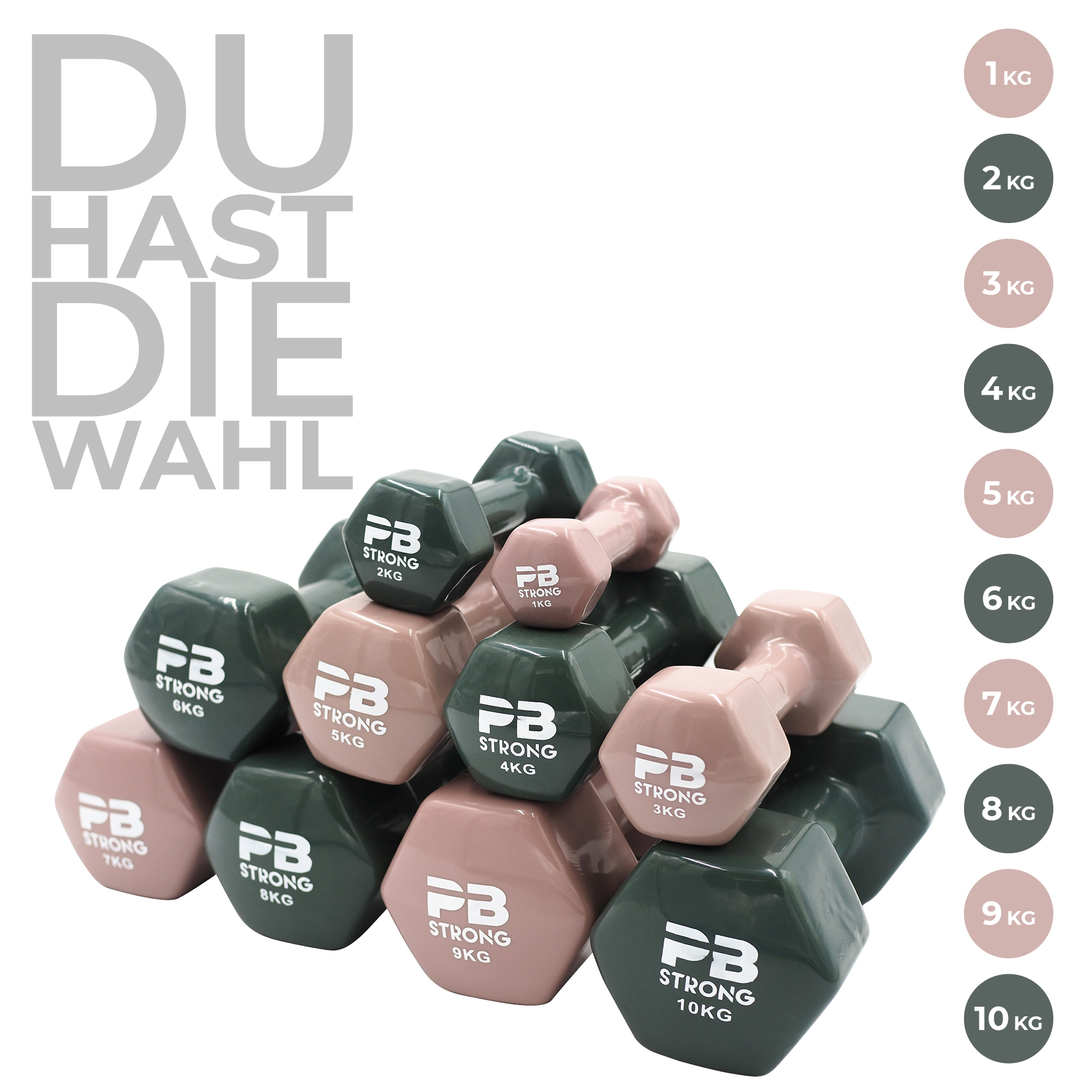 PB Strong Vinyl Dumbbell Rose (pcs)