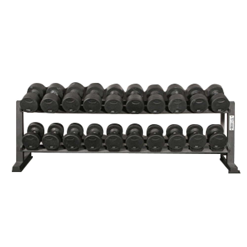 2-tier dumbbell rack with center reinforcement