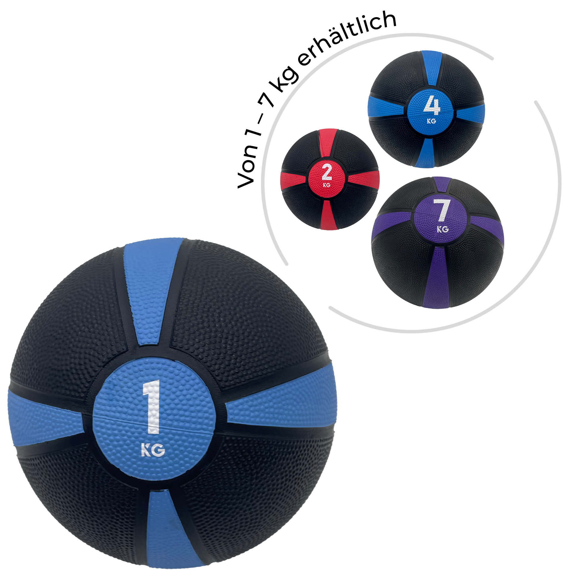 PB Speed Medizinball 1-7 kg (Set)