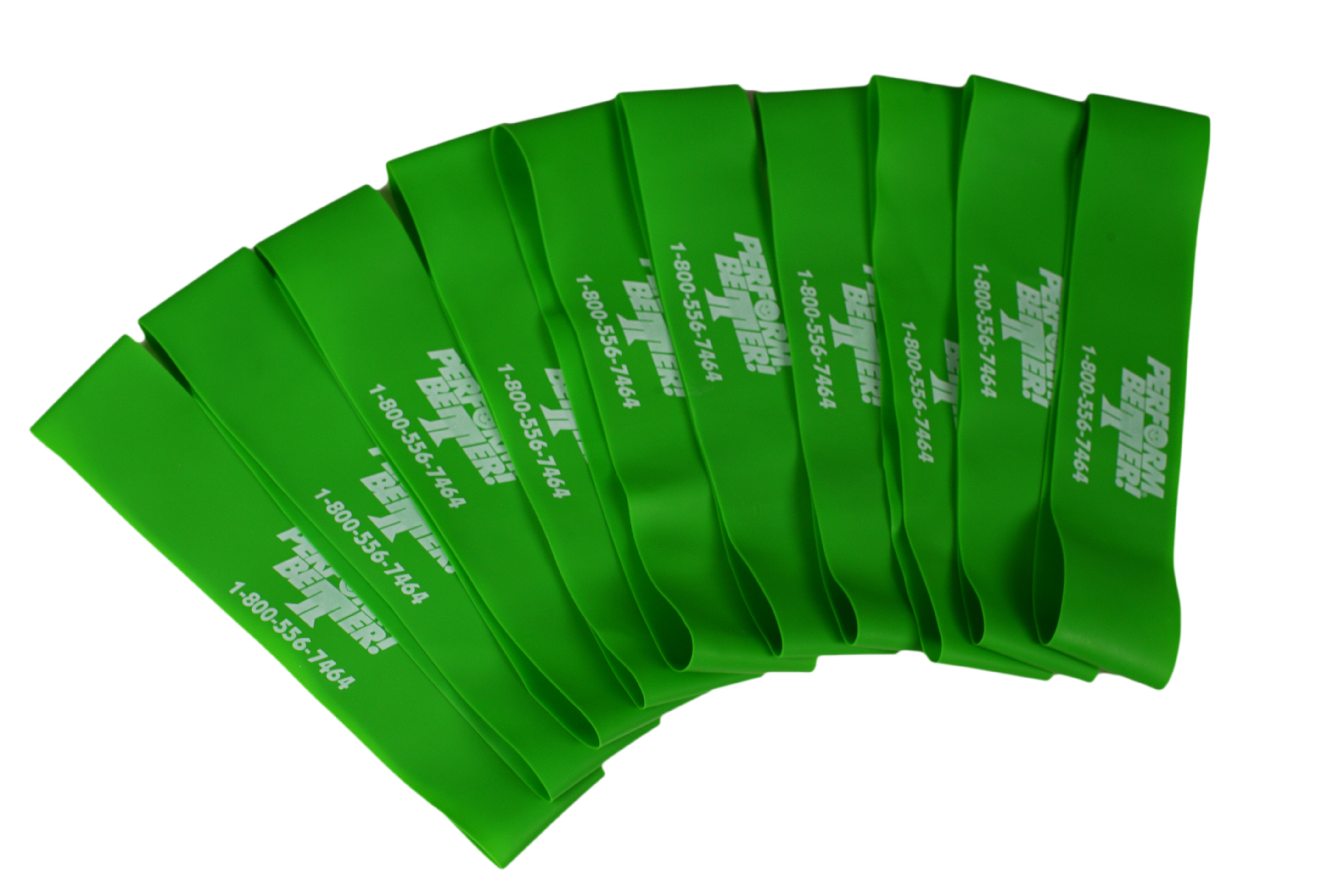 Minibands - 10 x Green (medium)