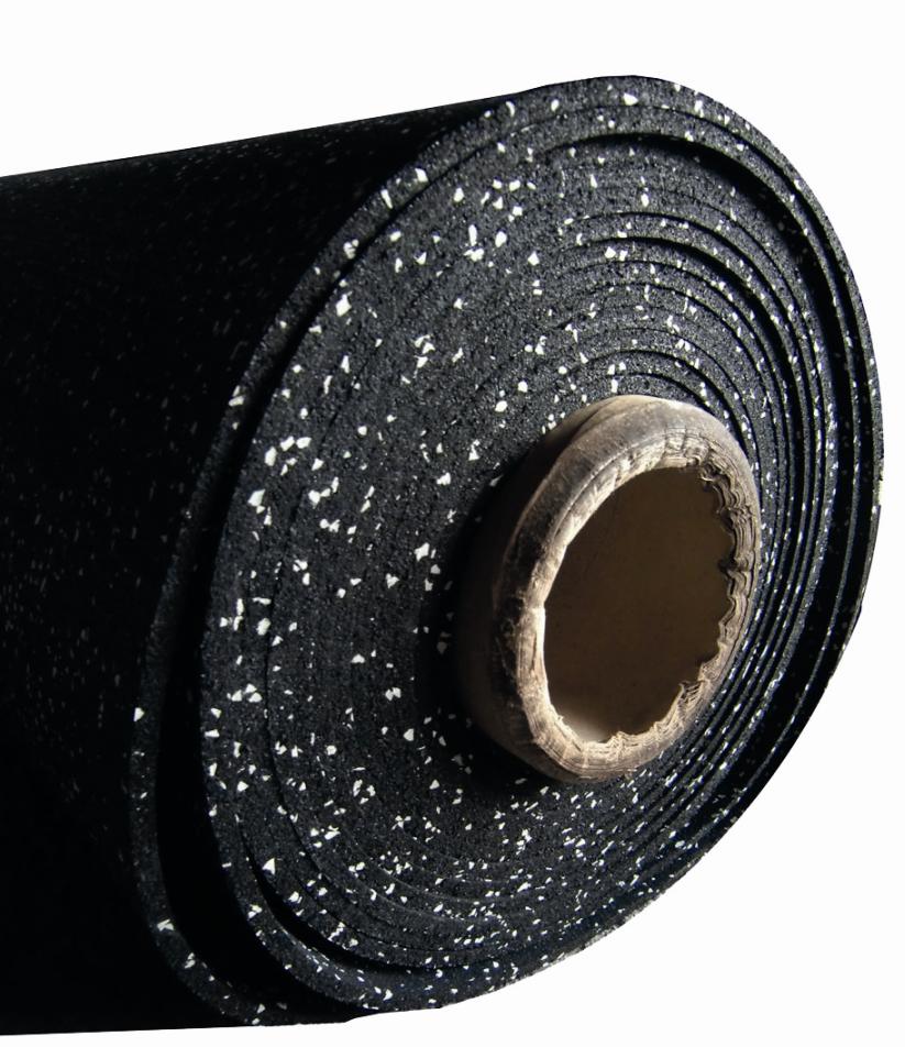 PB Hard Rubber Floor - Heavy Weight Grey(1 roll , 18,75m2 (1,25 x 15m )- 10 mm thick)