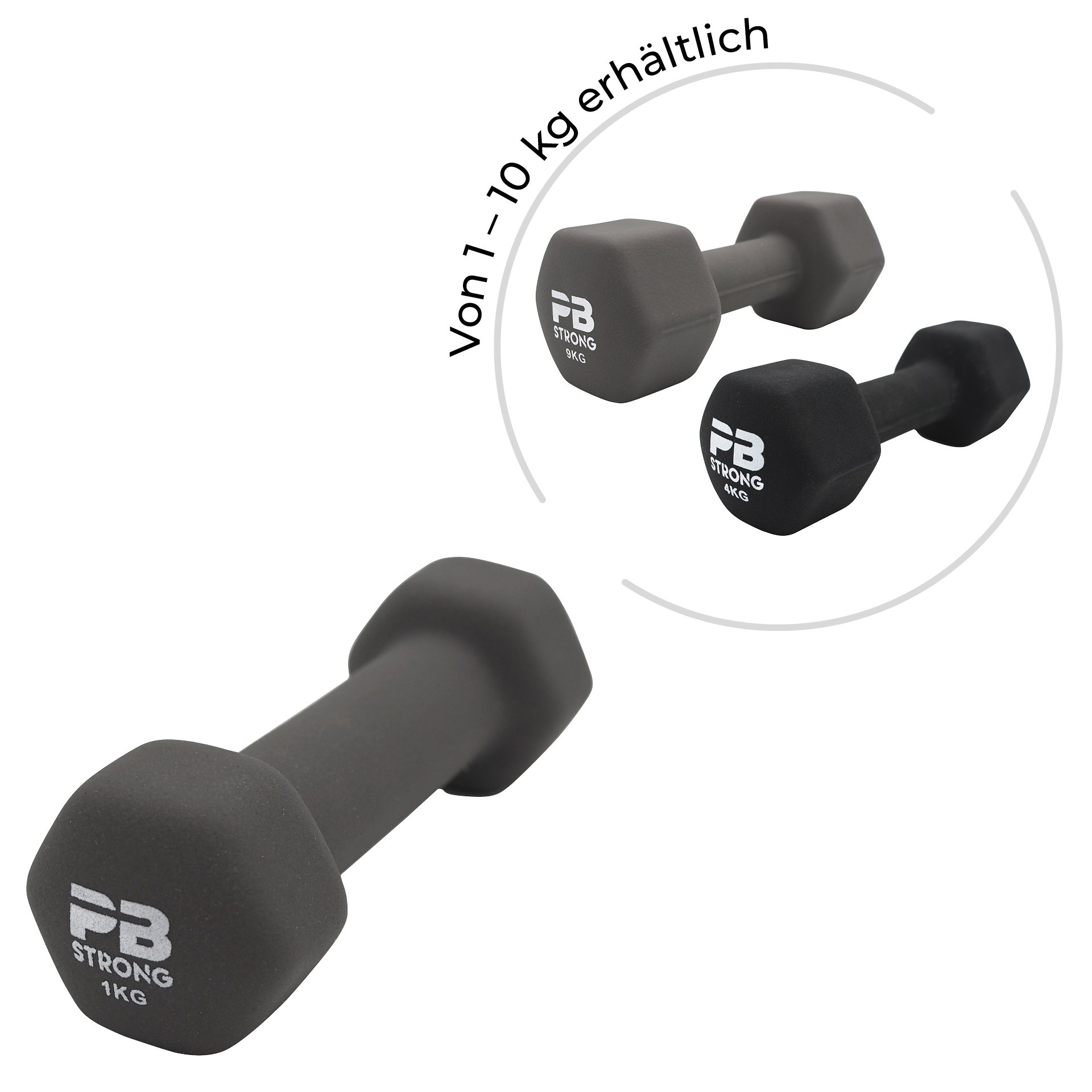 PB Strong Neoprene Dumbbell Gray (pcs)