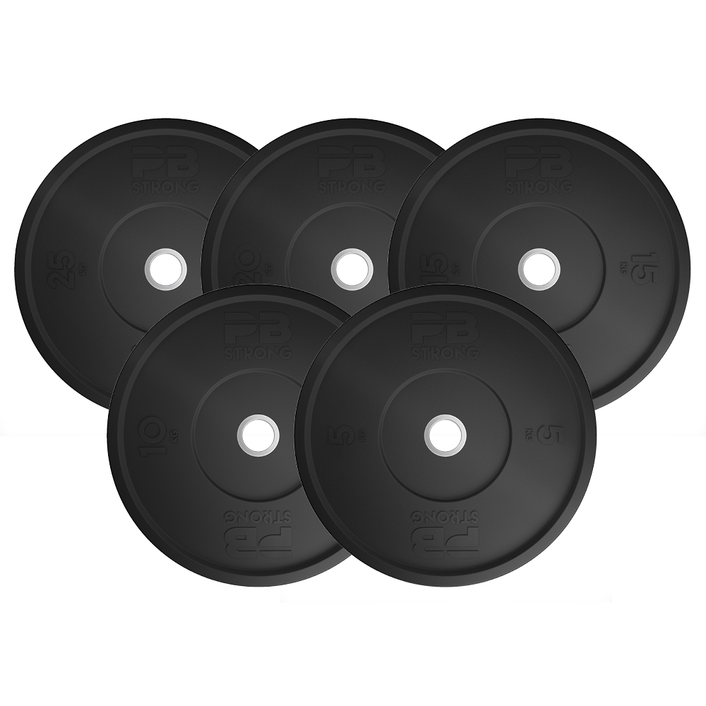 PB Strong weight plate rubber black (pcs) 5 kg