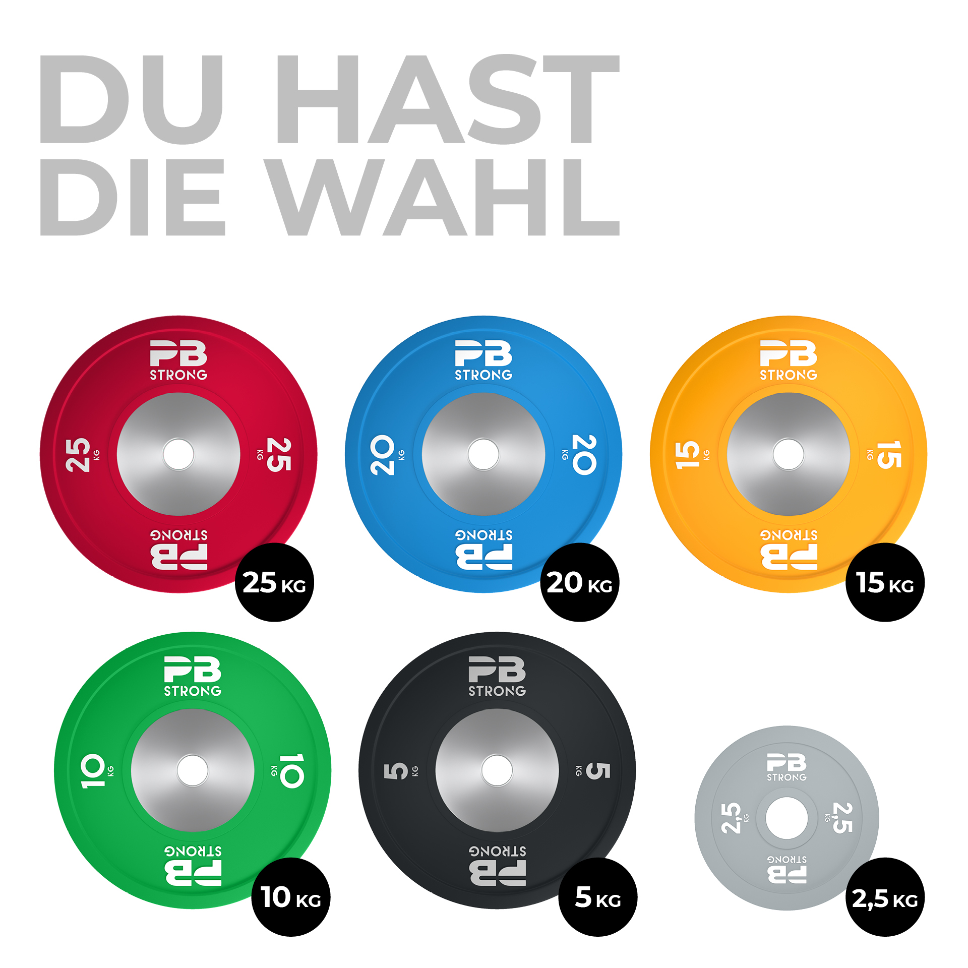 PB Strong Wettkampf Hantelscheibe (Stk) Grau 2,5 kg