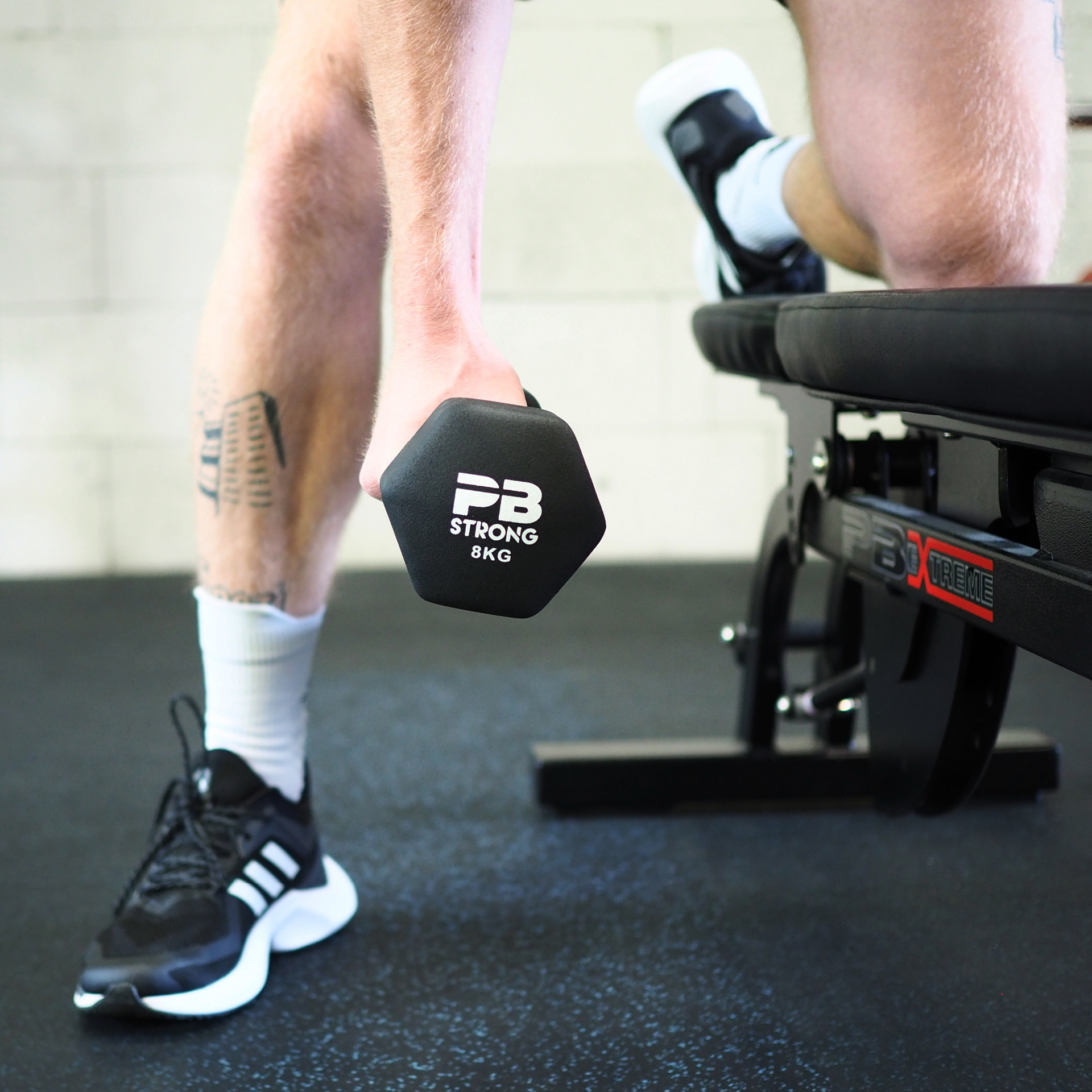 Haltère court PB Strong Neoprene Gris (pcs)