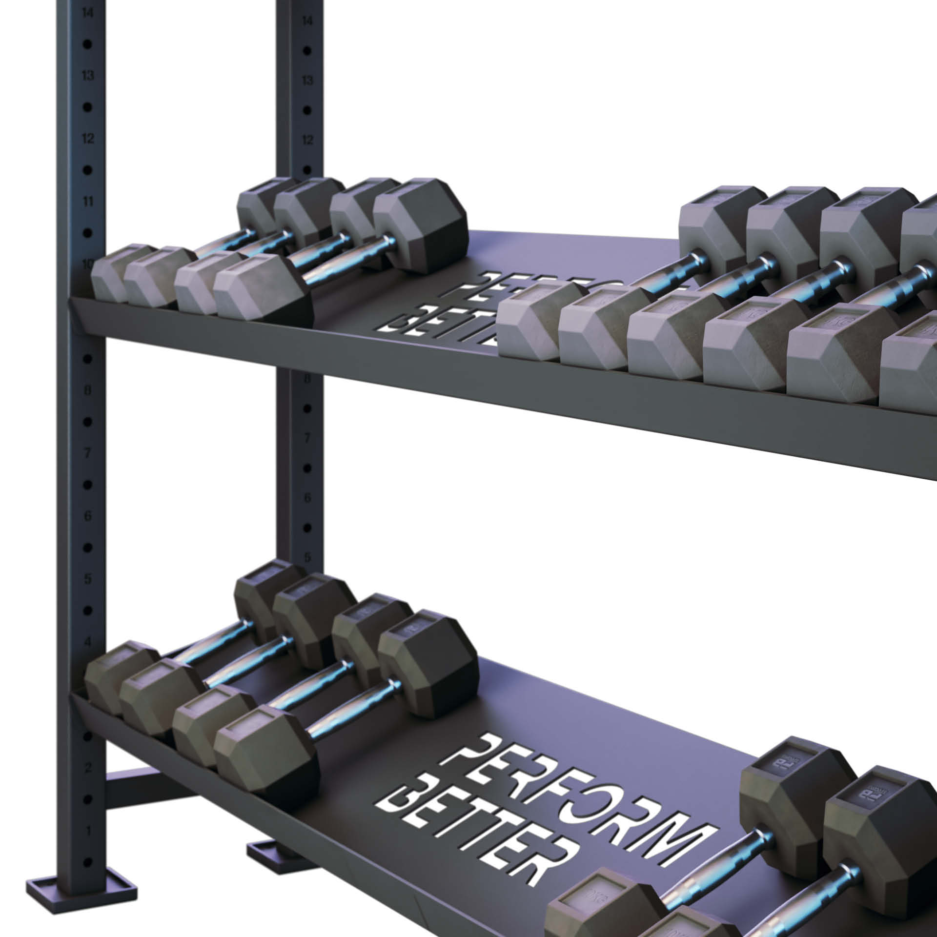 Perform Better Multi Storage 1,50m Kurzhantelablage 3 Regale (Set)
