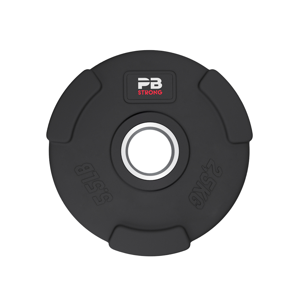 PB Strong 3 Handle Weight Plate Rubberized Black (pcs)