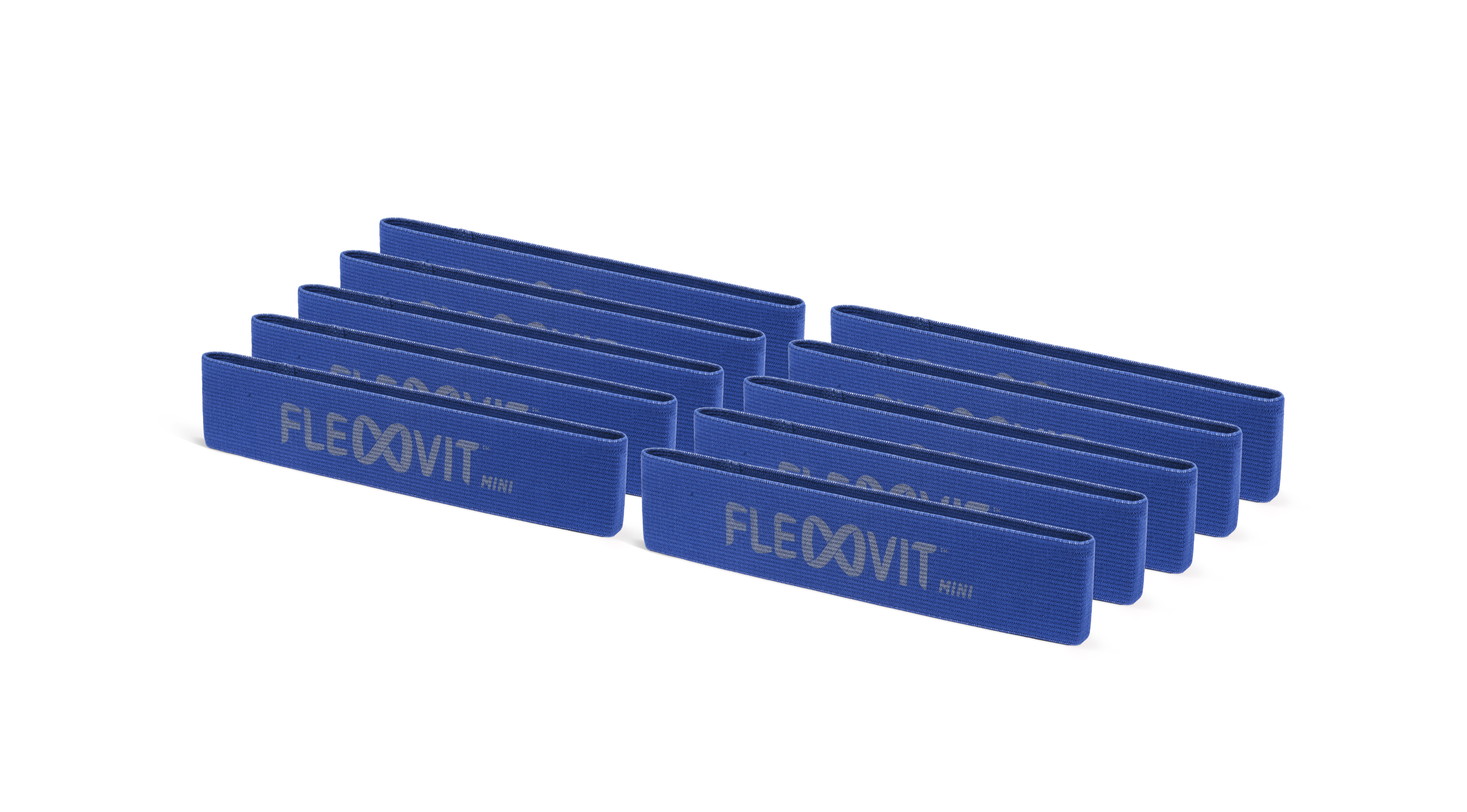 FLEXVIT Mini Band - 10er Set power blau