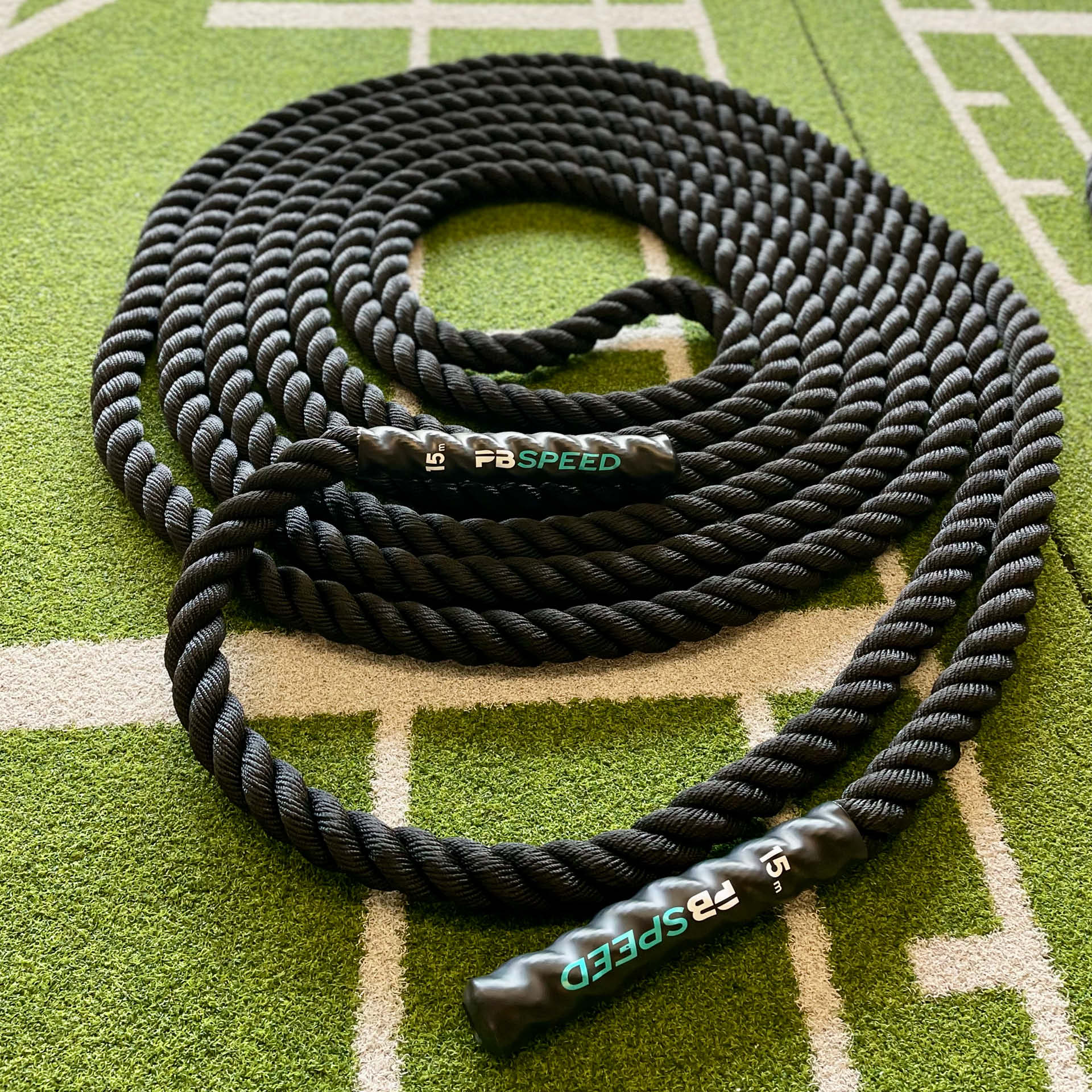 PB Speed Training Rope Battle Rope 15 m x 38 mm Schwarz