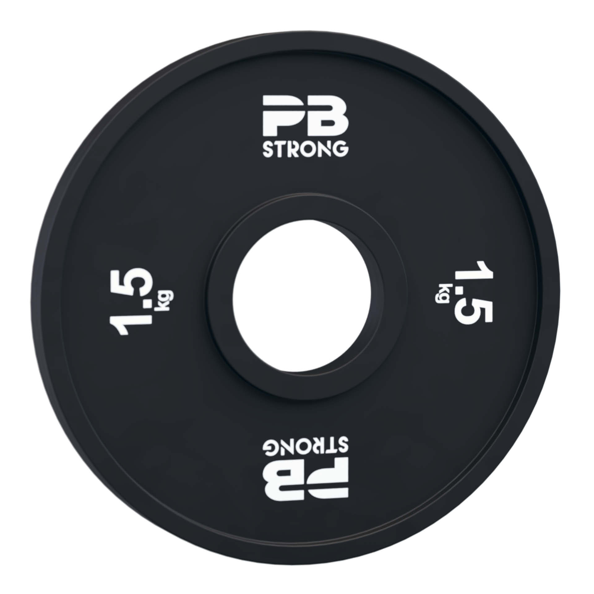 PB Strong Hantelscheibe Gummi Schwarz (Stk) 1,5 kg