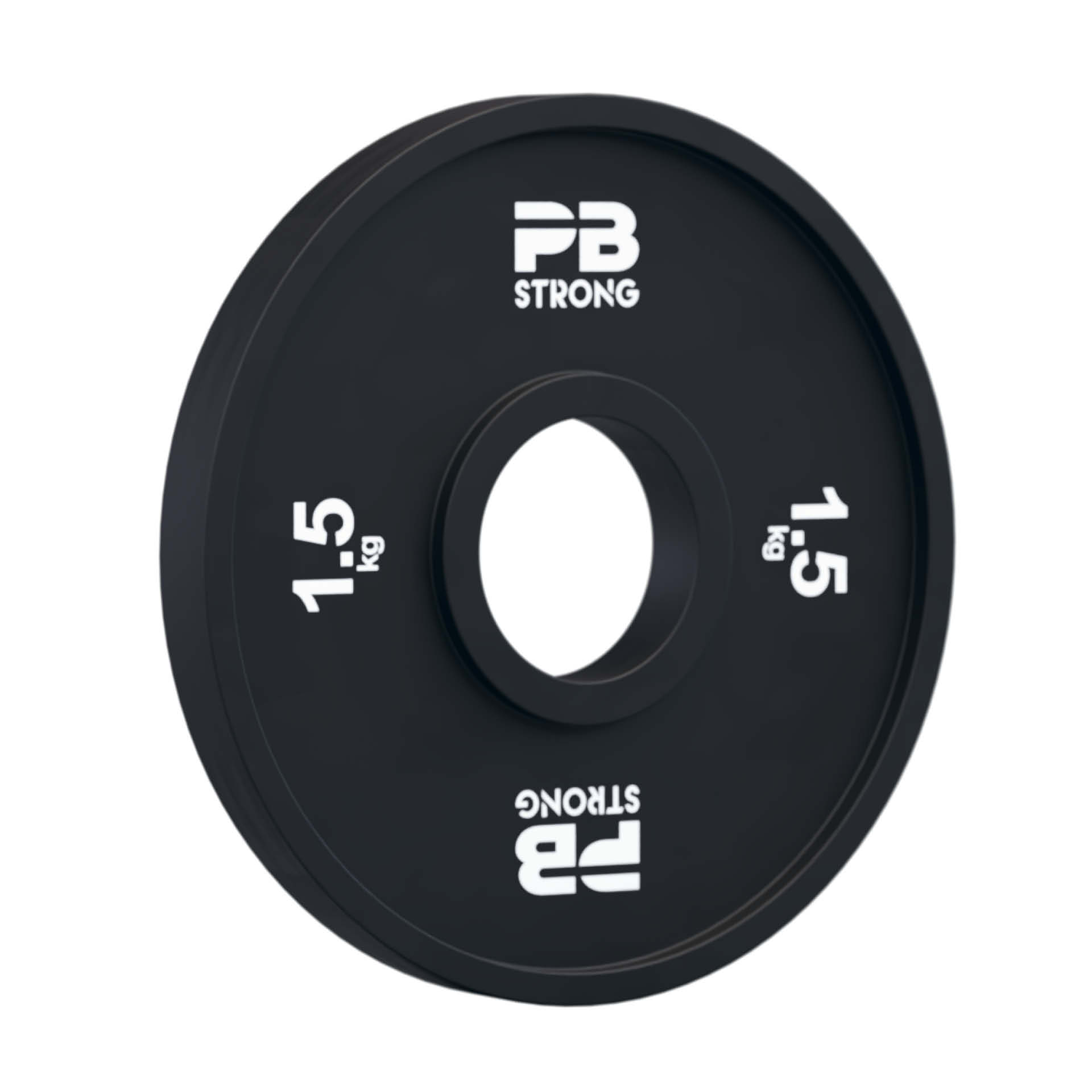 PB Strong Hantelscheibe Gummi Schwarz (Stk) 1,5 kg