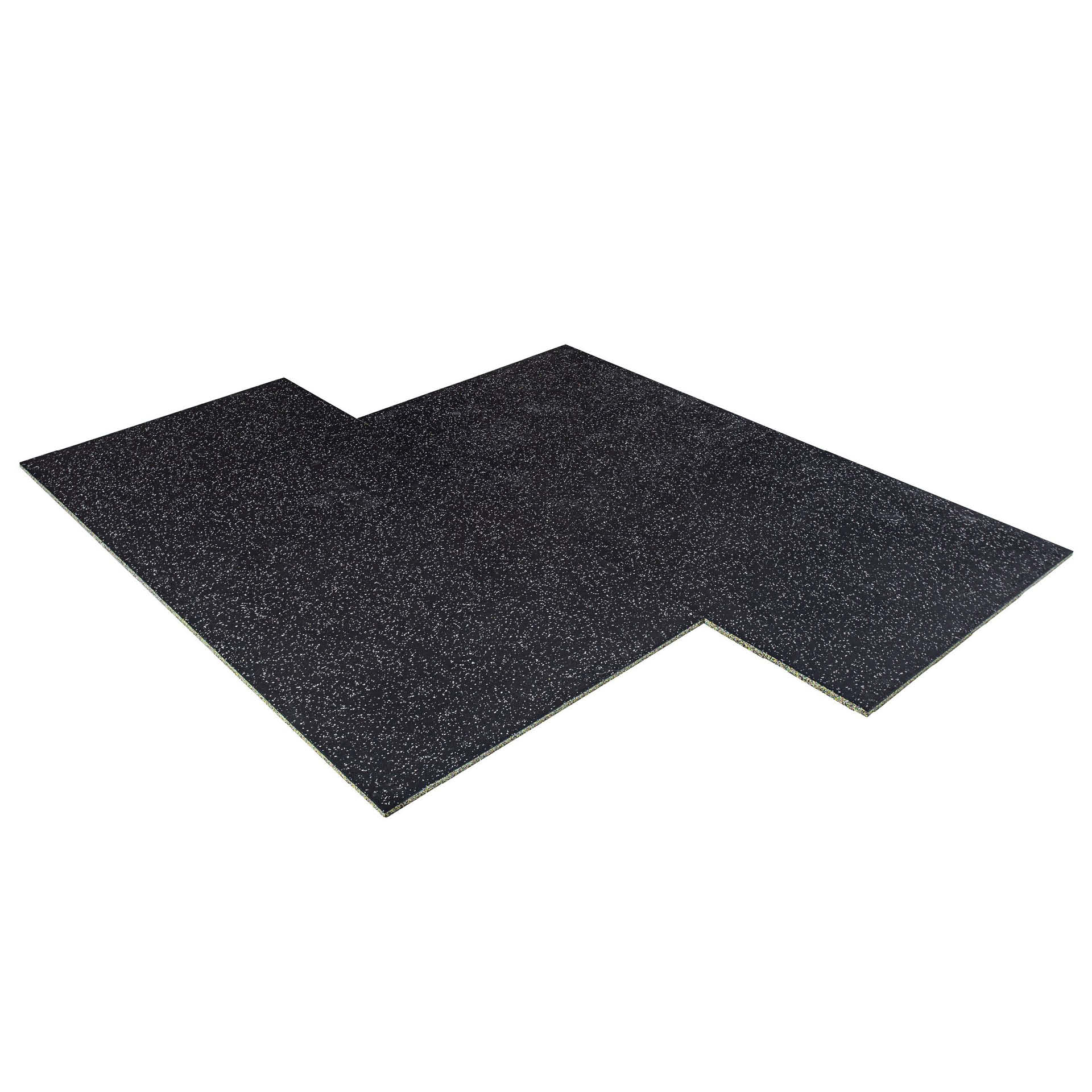 R+T Connect rubber mat 1x1m / 20mm (CROSSED / 25% light gray)