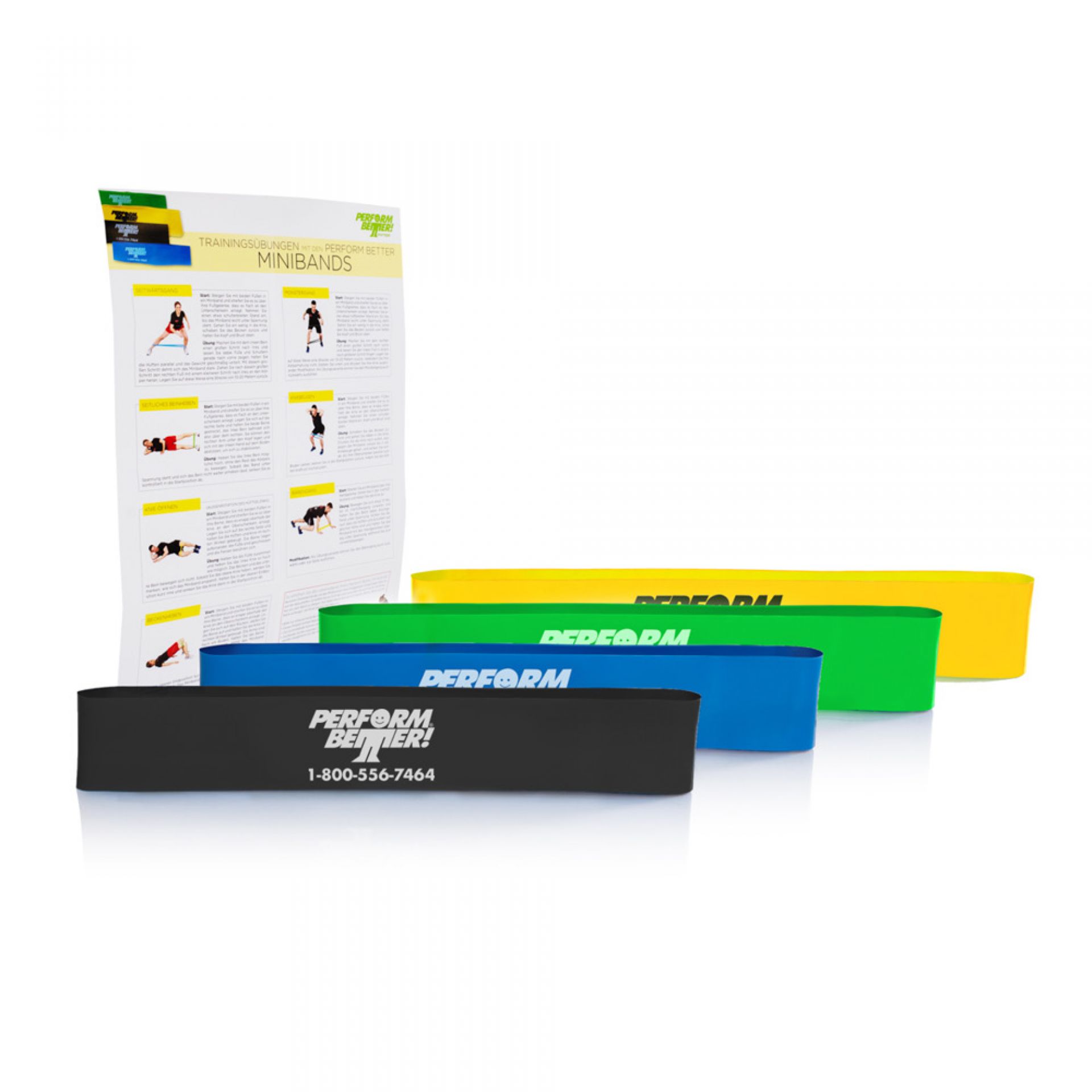 Perform Better Minibands Elite Nero – Extra Forte, Versatile Allenamento di Resistenza, per esperti e Professionisti